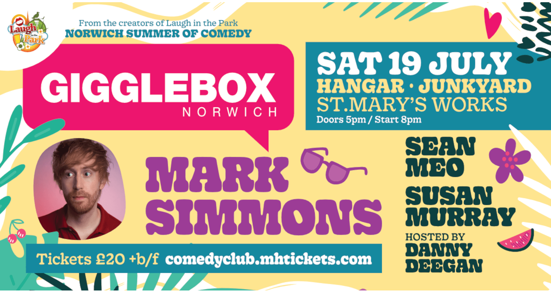 Gigglebox comedy in July at the Norwich Hanger